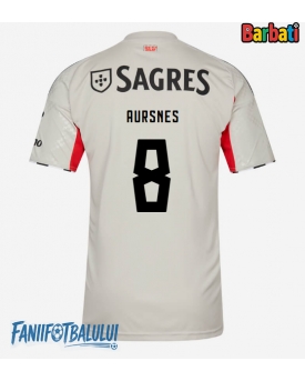 Benfica Fredrik Aursnes #8 Tricou Fotbal Replică 2025-26 Barbati Deplasare